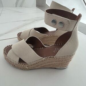 Franco Sarto Cream Espadrille Sandals